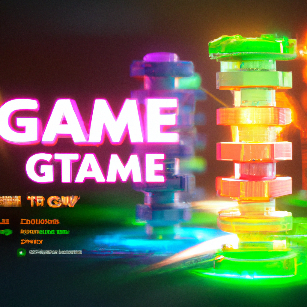 Gameplay screenshot showing neon arena and score